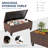 5-Piece Outdoor Conversation Set with Shelf, Space-Saving Wicker Sofa & 2 Chairs with Side Table-226904288-226904295
