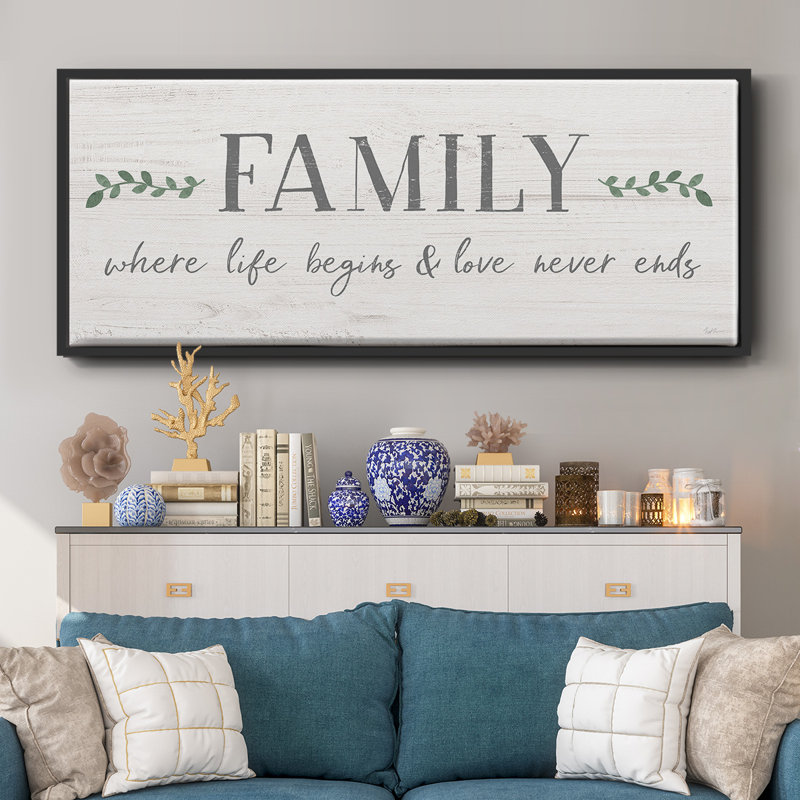 «Love Never Ends», toile encadrée, H 24 po x l 60 po