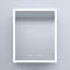 Armoire à pharmacie rectangulaire encastrée / à gauche en aluminium argenté l 24 po x H 30 po avec miroir DEL et horloge