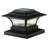Bronze Low Voltage Solar Powered Integrated LED Fence Post Cap Light 4 In. X 4 In. with Base Adapter Included Kit