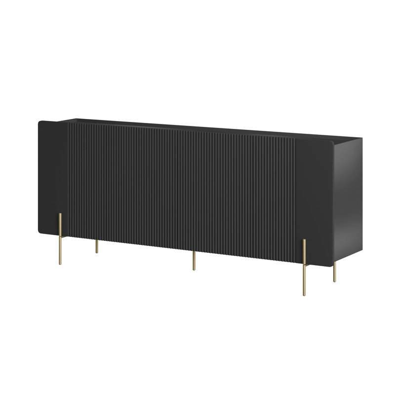 Oteri 200cm Sideboard, Gold/Black