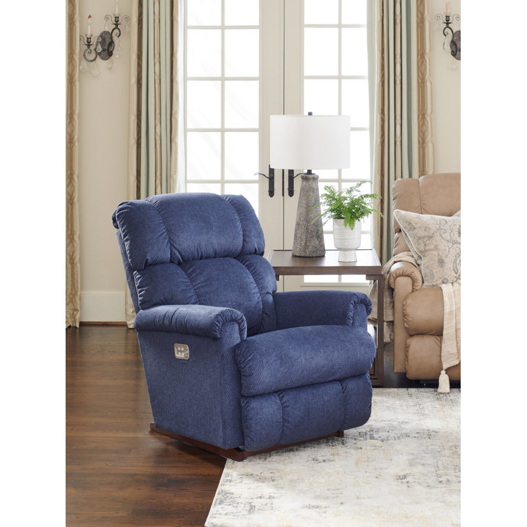 Pinnacle Power Rocking Recliner with Power Headrest and iClean Fabric