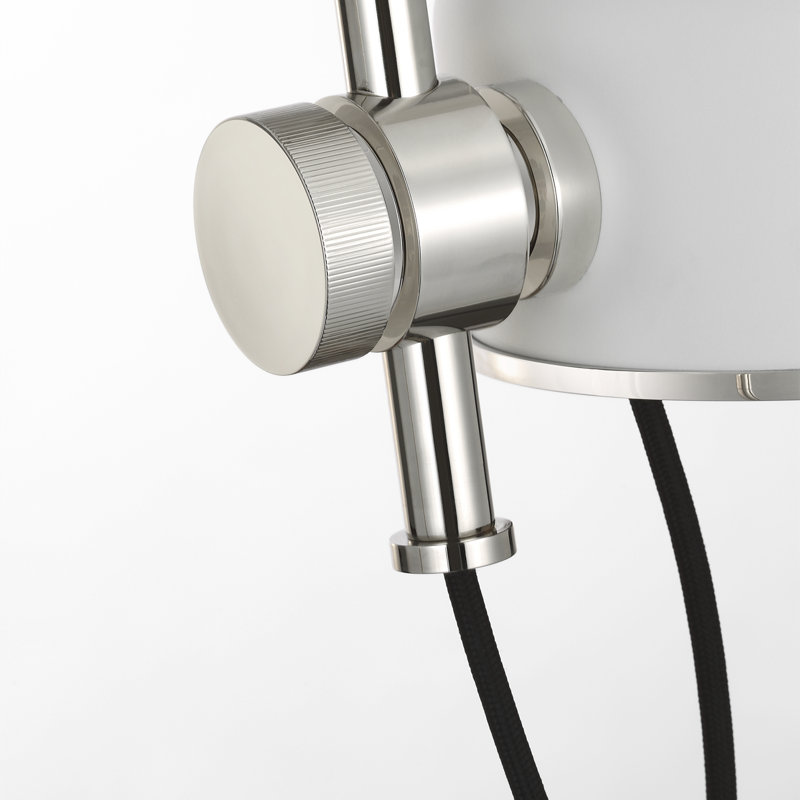 Thomas O'Brien Oso 25" Arc Table Lamp, Silver, White