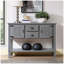 Console de rangement en bois avec 2 tiroirs, armoires et tablette inférieure-449851159