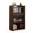 Nut-brown+Black Solid + Manufactured Wood+Glass Display Cases