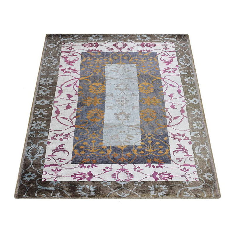 Tapis d'intérieur en viscose noué à la main de qualité supérieure