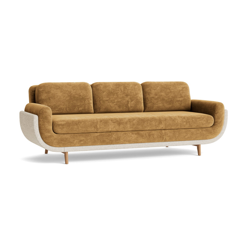 Regatta 100 Sofa, Natural, Vintage Chenille-Bronze/Textured Slub Weave-Toffee