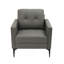1 pièce Chaise d'appoint moderne rembourrée en similicuir avec tissu PU-589623813