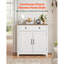 Coffee Bar Cabinet, Farmhouse Coffee Bar Table with Drawer, Buffet Stand Cabinet with 2 Barn Doors, Sideboard Buffet Station for Living Room, Entryway, Kitchen, 29.5 x 14.7 x 31.5 in, Grey-473005749