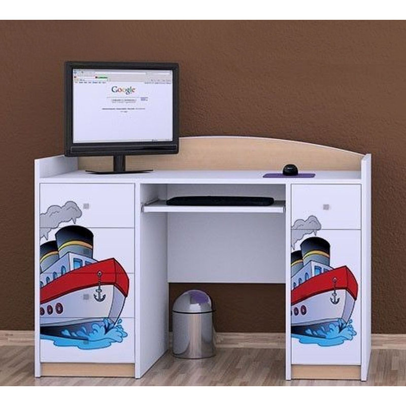 Liesl 125cm Computer Desk, Beige