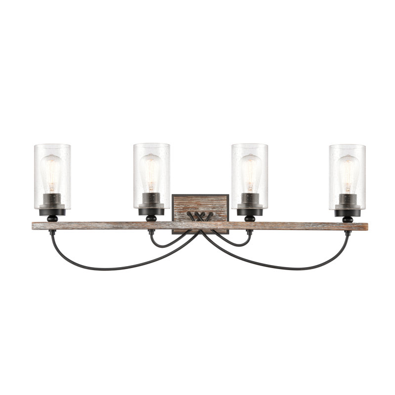 Luminaire de salle de bain Tallant, Ampoule incandescente 60 watts rétro, Granuleux