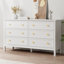 Commode 6 tiroirs 55,1 po pour le salon, la chambre à coucher