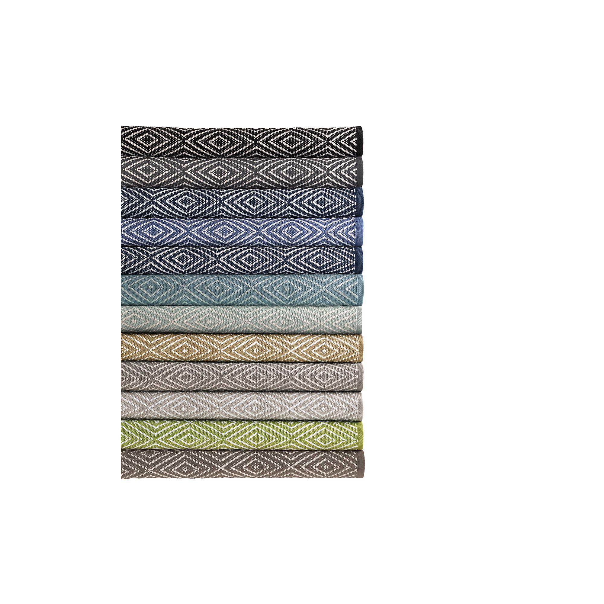 Diamond Handwoven Indoor/Outdoor Rug, Runner 2'6" x 18', Khaki