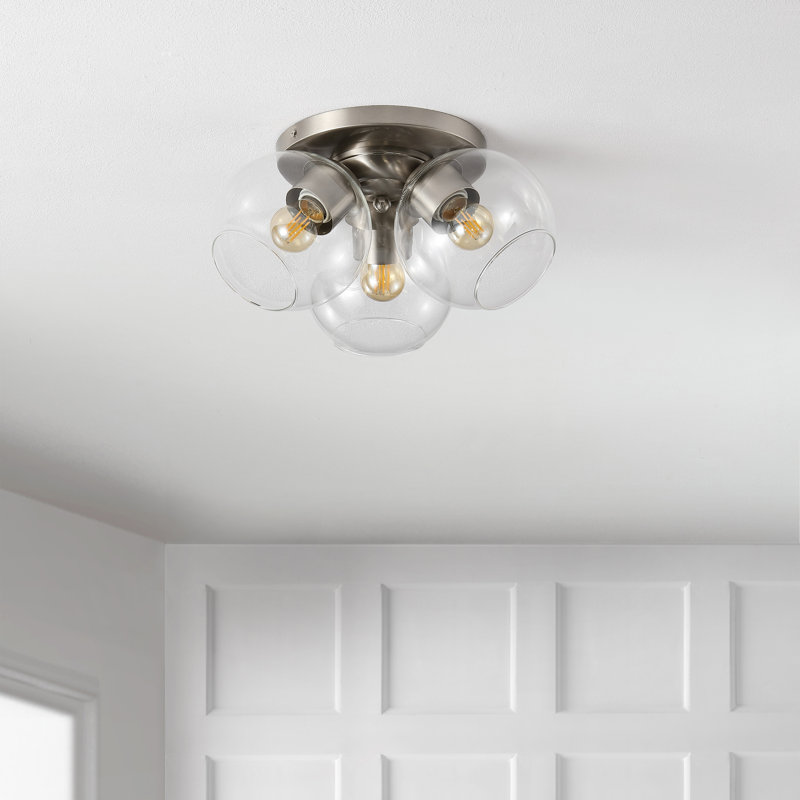 Aliahna Flush Mount, Nickel
