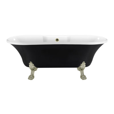 68" Streamline Clawfoot Soaking Acrylic Bathtub