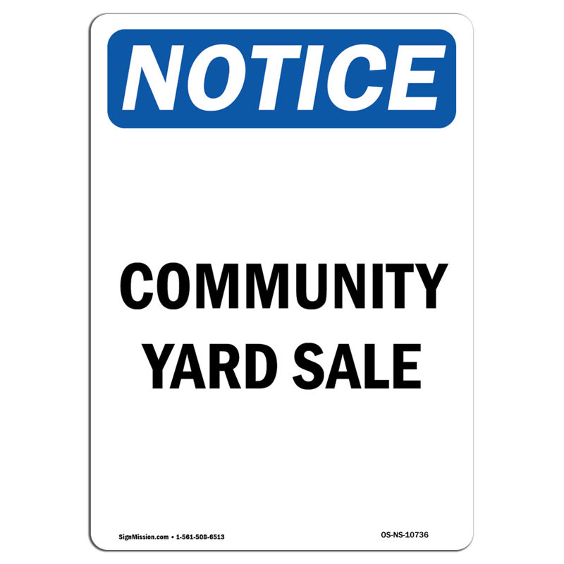 Enseigne de vente de cour communautaire