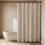 Rideaux de douche en coton mélangé de 183 cm (72 pouces), jacquard botanique beige pour la maison