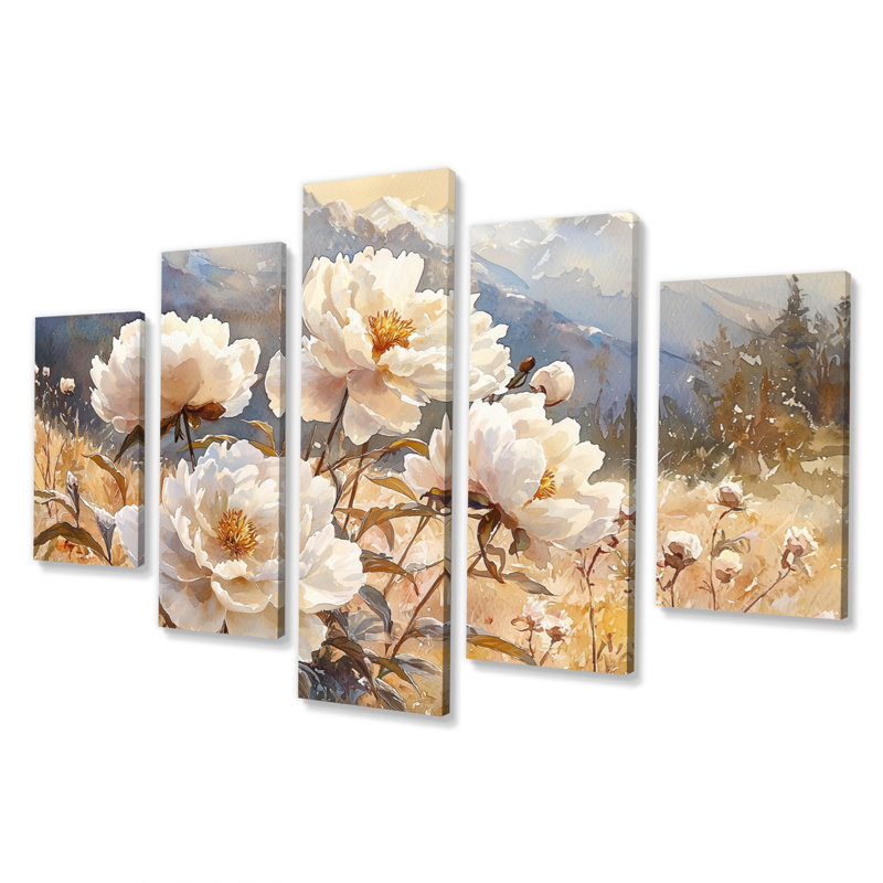 Art mural - pivoines, art mural