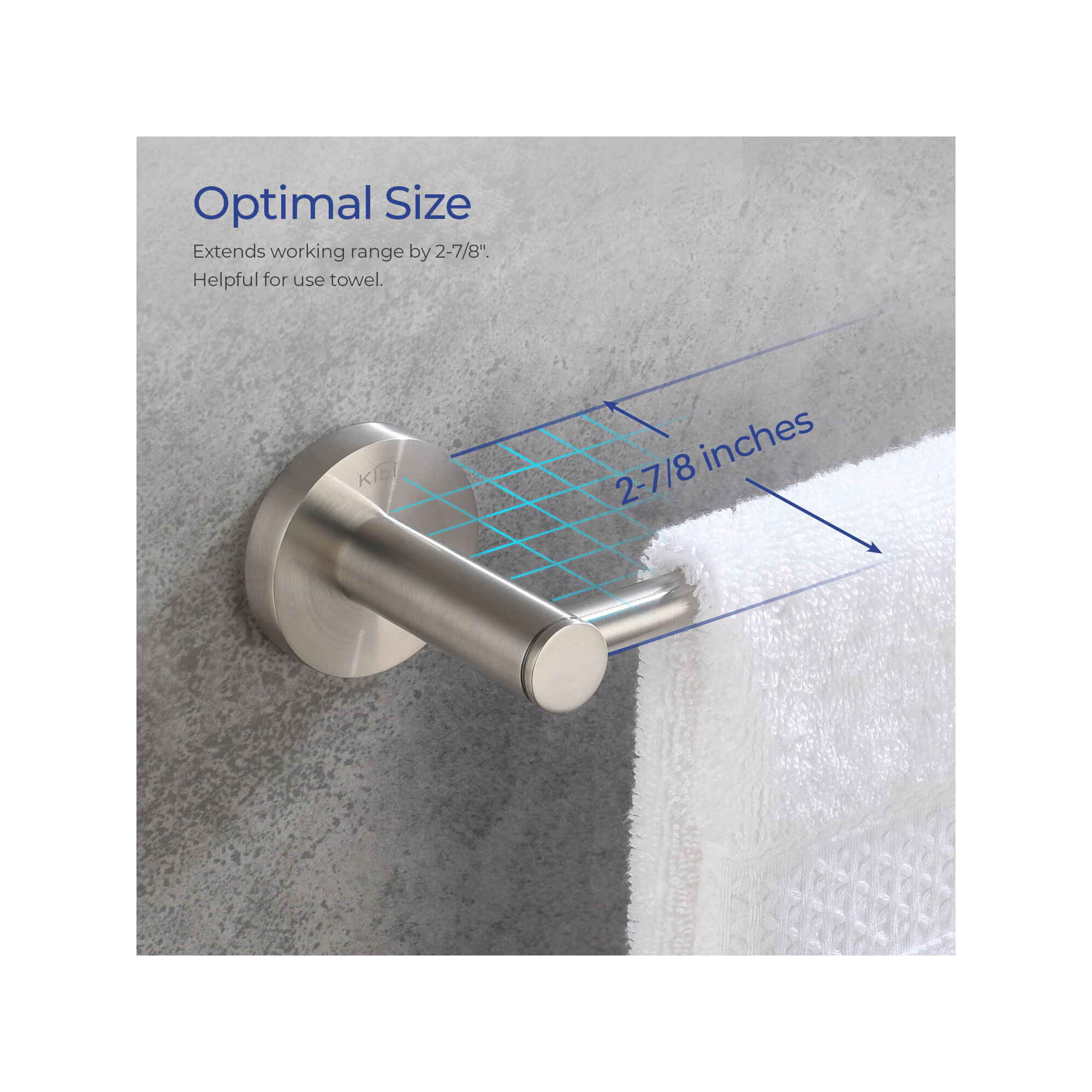 Circular 10'' Towel Bar, Brush Nickel