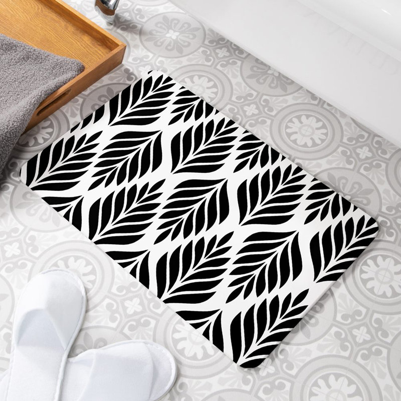 Non-Slip Bath Rug, White
