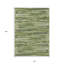 Tapis extérieur lavable à rayures vert olive et ivoire 10 pi x 14 pi