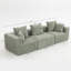Modular 3-Seat Sectional Sofa With Plush Chenille, All-Foam Comfort, Compressed Shipping, And Tool-Free Setup For Small Spaces-96817657