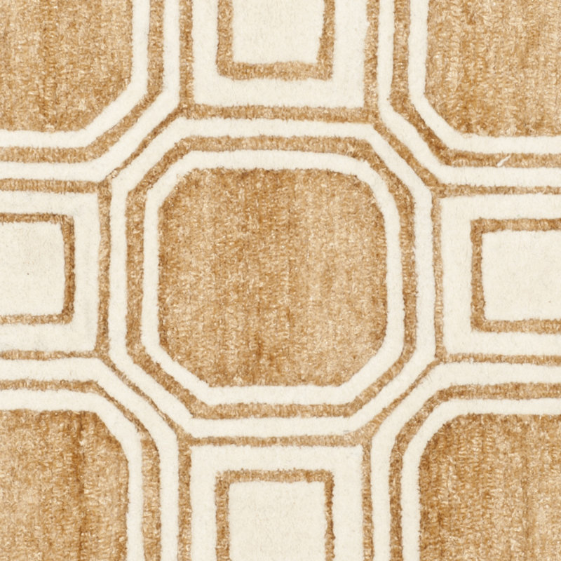 Camel Hand-Tufted Wool and Cotton Square Rug, 60"