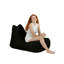 Fauteuil à billes de jardin Original noir, 41,3 po x 29,5 po x 41,3 po | 100% polyester imperméable, mousse de styromousse recyclée à 100% | Système de double fermeture à glissière dissimulée, capacité de poids maximale: 440 lb | Parfait pour le divertissement extérieur moderne-244502173