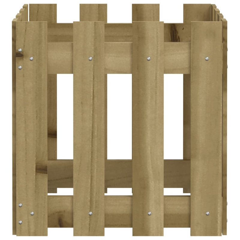 Nabeela Wood Planter Box, Brown, 40cm H x 40cm W x 40cm D