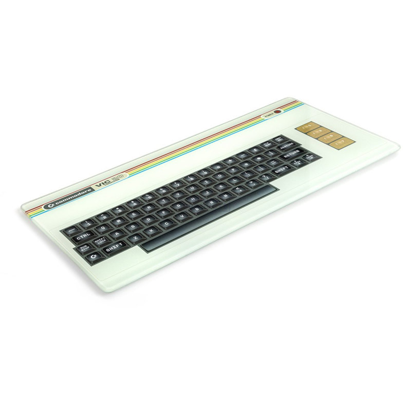 Jeray Retro Vic20 Keyboard Glass Chopping Board