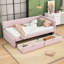 Lit de jour rembourré avec matelassage horizontal et deux tiroirs de rangement Cann-448687568