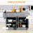 Rolling Kitchen Island With Storage(No Include Stool)-2055319793