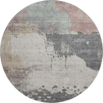 Premium Machine Washable Pinkston Abstract Rug
