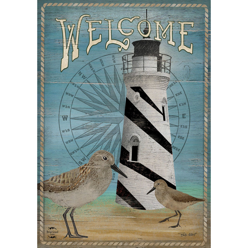 Welcome Lighthouse Garden Flag