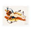 Abstrait nu en orange