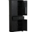 Armoire noire pour salle de bain - Tablette réglable Solution de rangement spacieuse Grand espace-1131262649