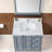 37"X22"Bathroom Vanity Top,Sintered Stone Carra Barthroom Vanity Sink Tops With Rectangular Undermount Ceramic Sink With Vanity Backsplash, Single Faucet Hole Bathroom Vanity Countertop-108674933