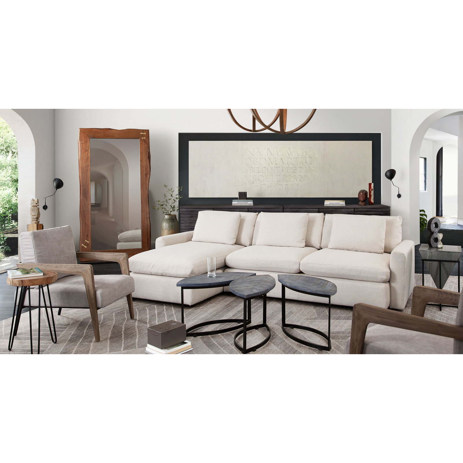 Desma Upholstered Reversible Down Filled L-Sectional