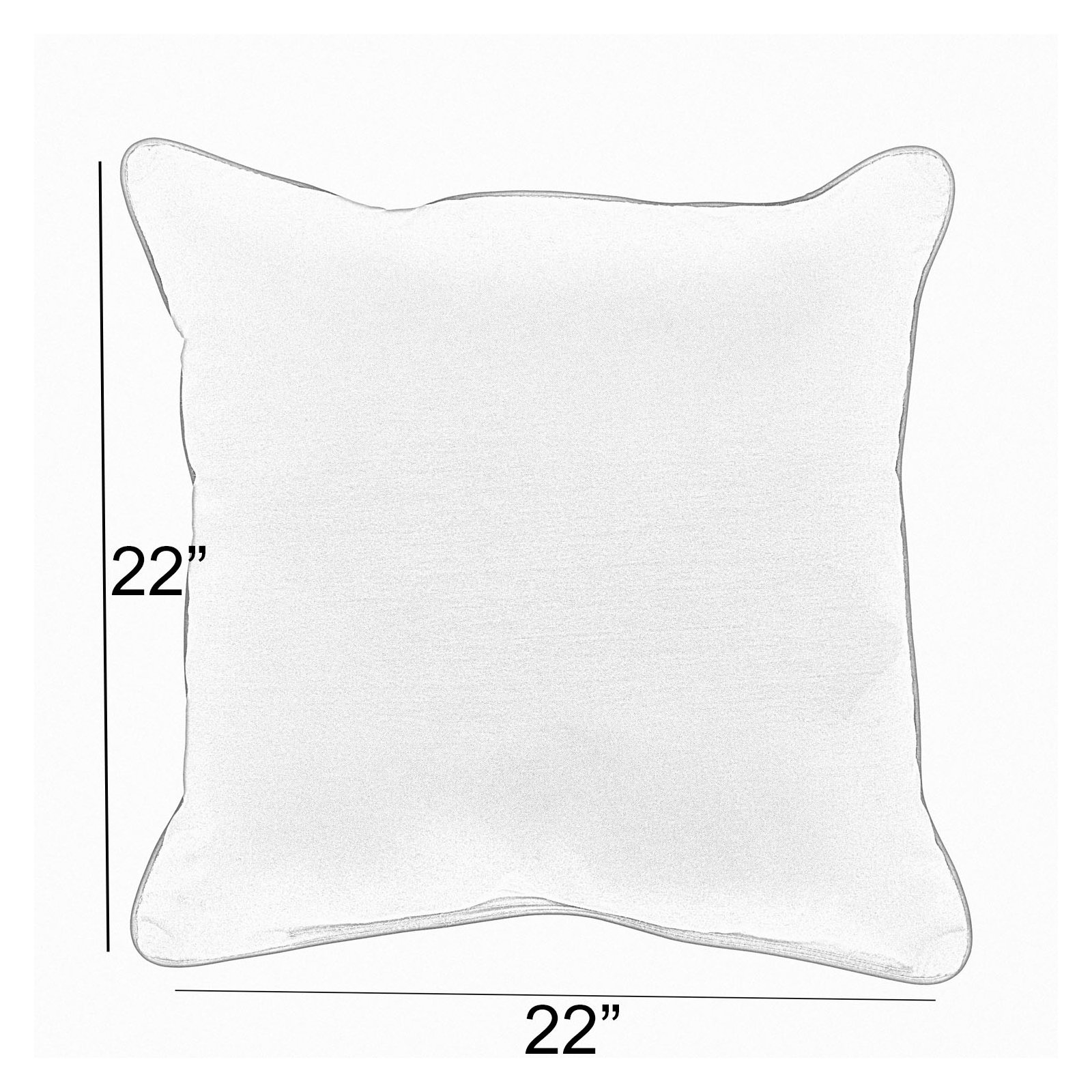 Estrada Sunbrella® Indoor/Outdoor Throw Pillow, 22" x 22", Navy