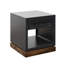 Table de bout Nora 22 po, aucun assemblage requis, finition noire et whisky-123234012