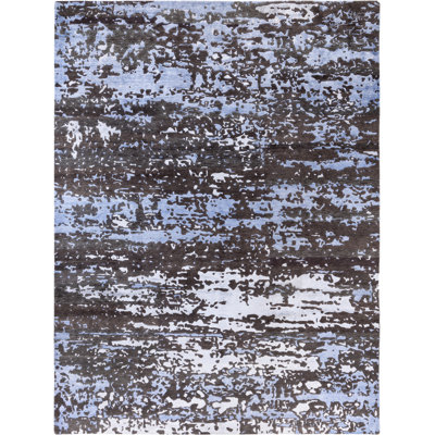 Overdyed One-of-a-Kind Rectangle 9'2" X 12'2" Hand Knotted Area Rug