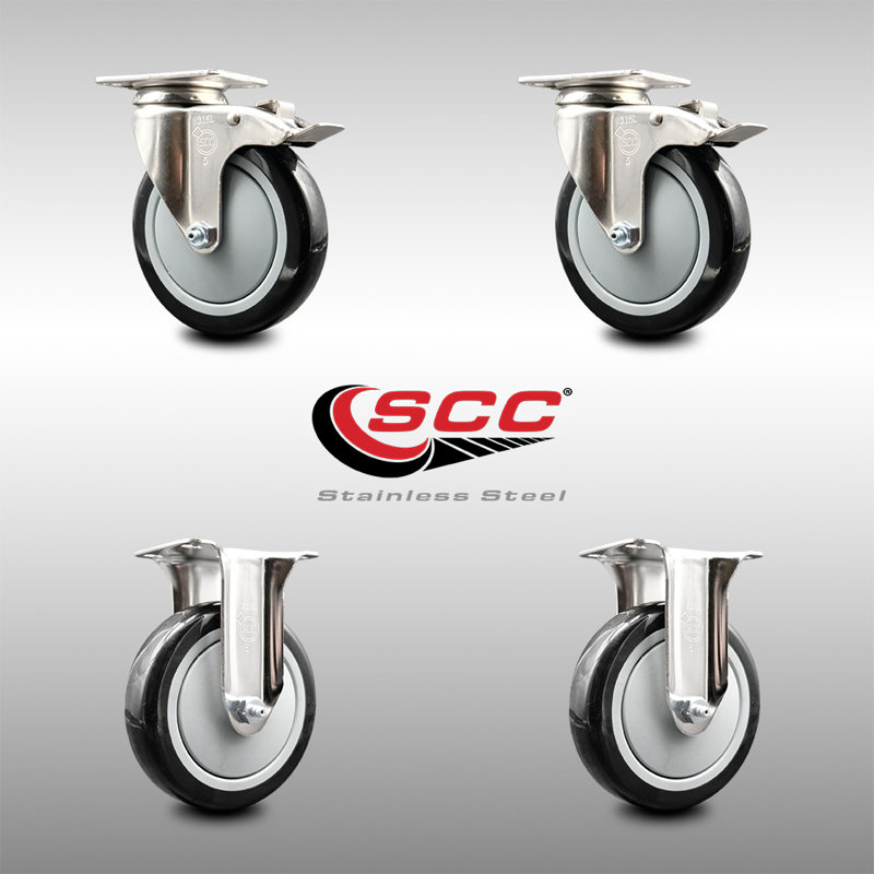 Polyurethane Casters, Black