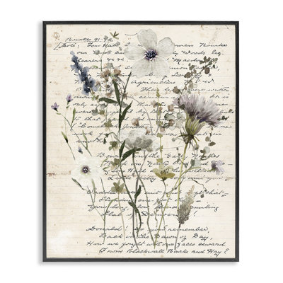  Fleurs pressées sur page, estampe numérique de Carol Robinson