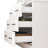 79.5'' H Vertical White Dining Cabinet Multi-Use Display Storage with 4 Drawers & Shelves
