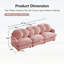 Canapé modulaire en chenille avec 6 coussins décoratifs Comfy