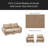 69 In. 2-Seats Modular Sectional Sofa Corner Chair Sofa Couch-146064724
