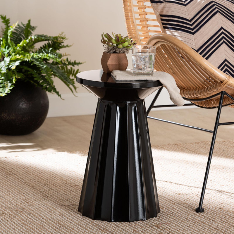 Table d'appoint Baxton Studio Ulmer, Noir