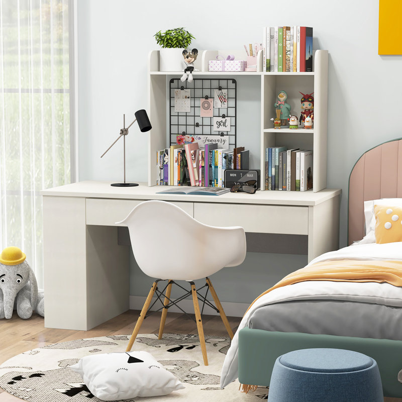 Irinela 29" H x 37" W Desk Hutch, White