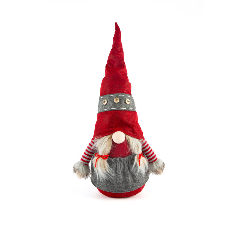 Excelsa decorative sitting gnome with beard Gnomo polyester multicolor