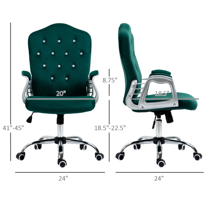 Chaise de bureau Vinsetto, Vert